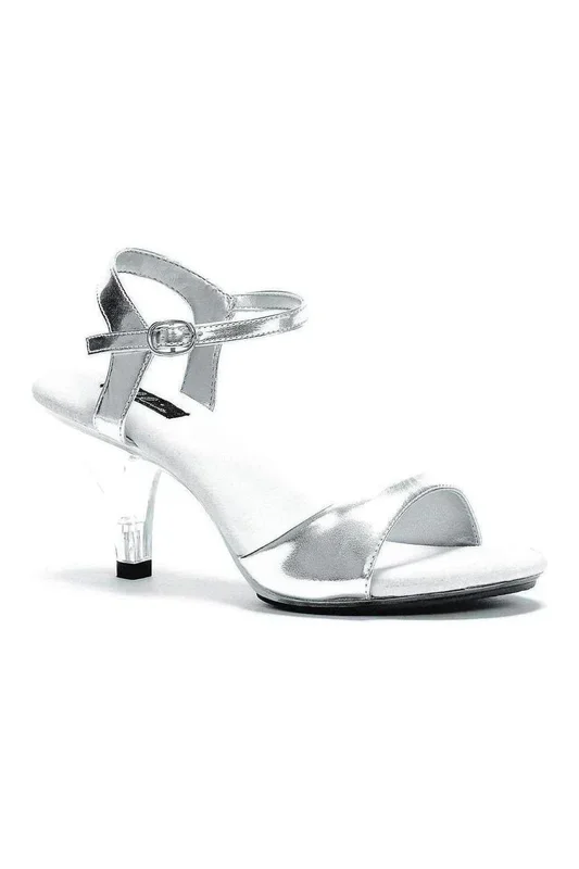 305-JULIET Sandal | Silver Faux Leather