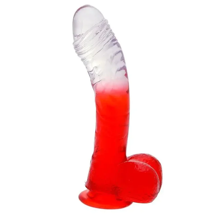 6.5-inch Nmc Ltd Red Large Penis Dildo with Balls and Suction Cup