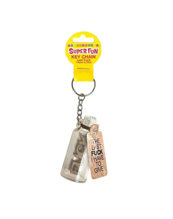 6 Pc Super Fun Last Fuck I Have to Give Key Chain