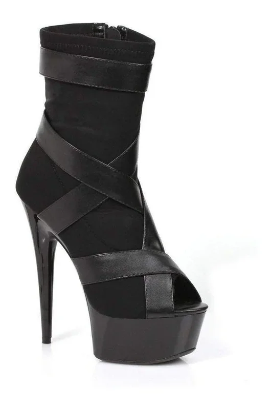 609-STRUCK Ankle Boots | Black Fabric