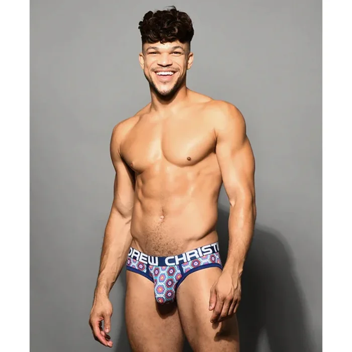 Andrew Christian Carlton Mesh Brief Blue Red