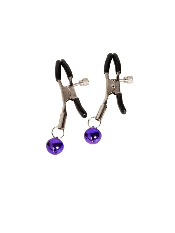 Bejeweled Purple Nipple Clamps