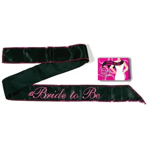 BRIDE TO BE PARTY SASH BLACK