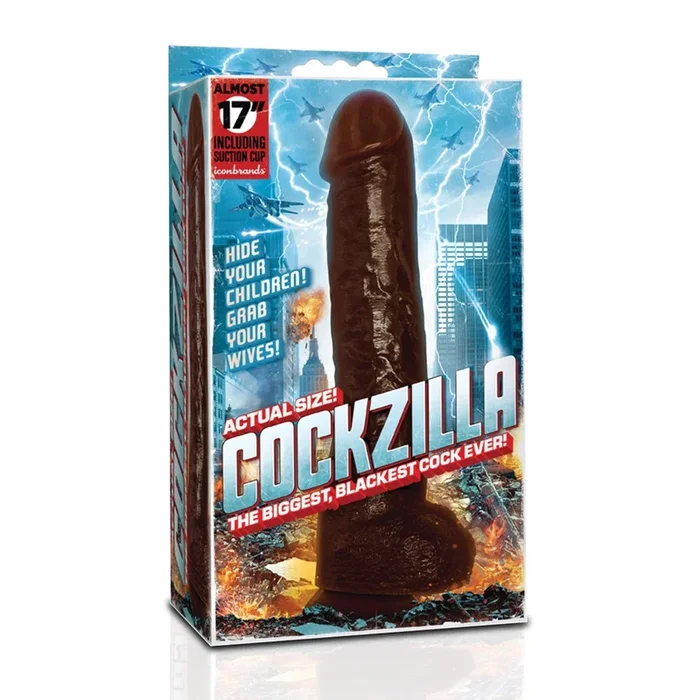 Cockzilla – Massive Nearly 17 Inch Realistic Black Colossal Cock