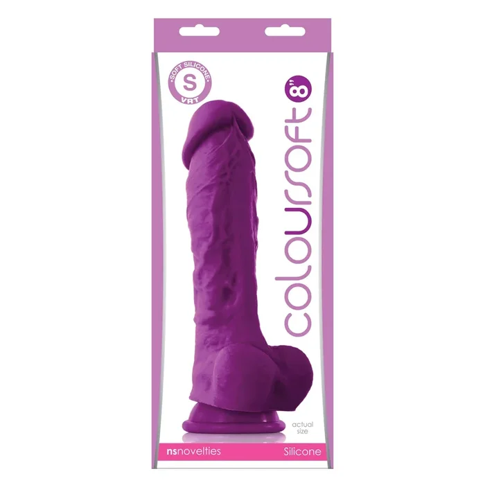 Coloursoft 8″ Soft Dildo – Purple