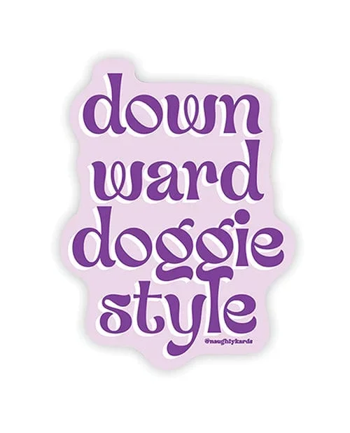Downward Doggie Naughty Sticker – Pack Of 3