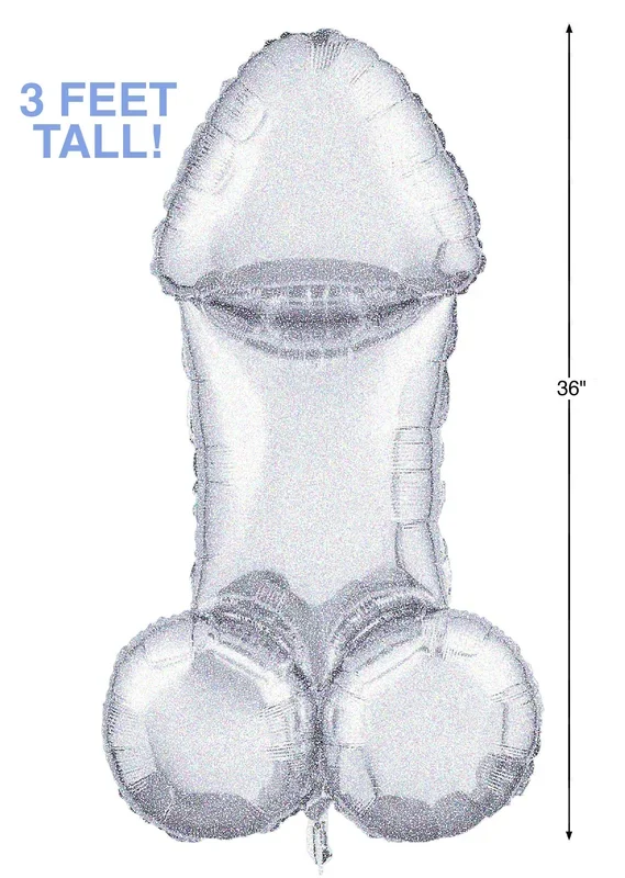 Glitterati Disco Penis Balloon