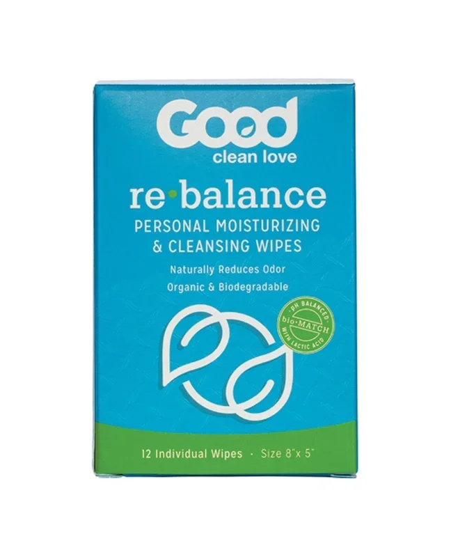Good Clean Love Rebalance Wipes – Box of 12