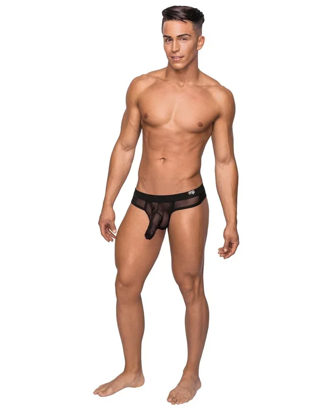 Hoser Stretch Mesh Thong – Black