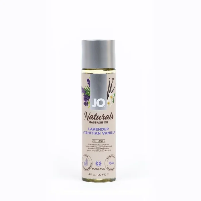 JO Naturals Massage Oil Lavender & Tahitian Vanilla 4 fl.oz