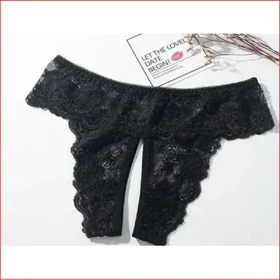 Lace Crutchless Black 14-16
