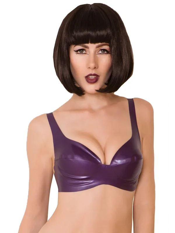 Latex Busty Bra in Purple