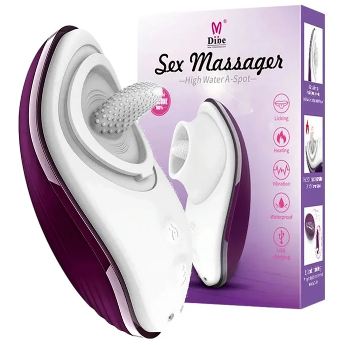 Licking Vibrator Heating Clitoris Stimulator USB Oral Massager Adult Sex Toy