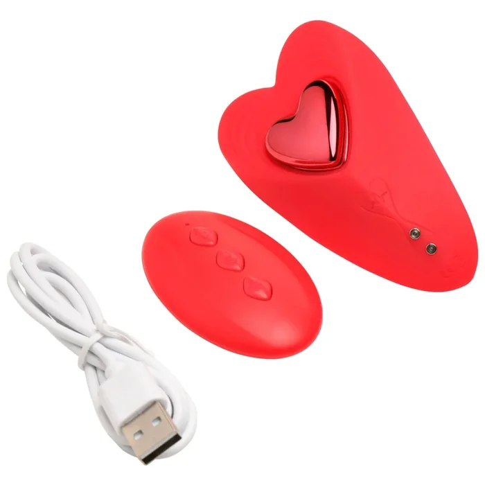Love Connection Silicone Panty Vibe With Remote Control – Red