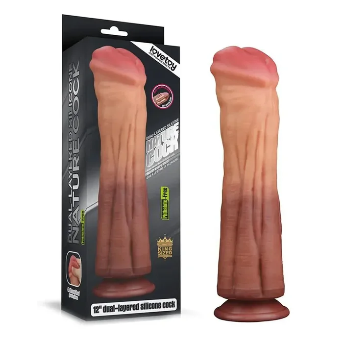 Lovetoy Silicone Flesh Pink Large Realistic Dildos with Suction Cup