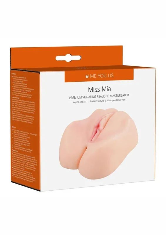ME YOU US Miss Mia Premium Vibrating Realistic Masturbator – Pussy and Butt