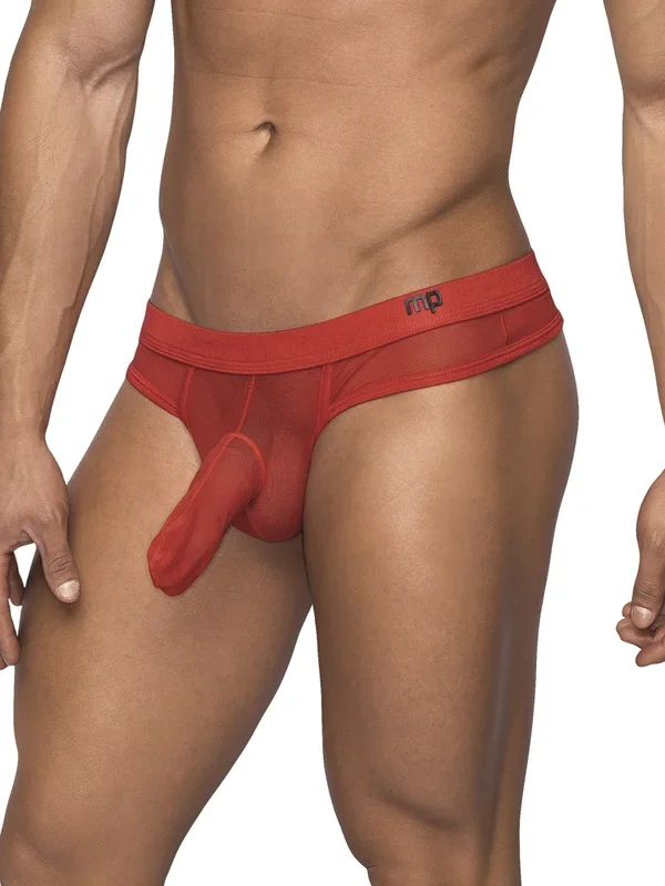 Mesh Hose Thong – Red