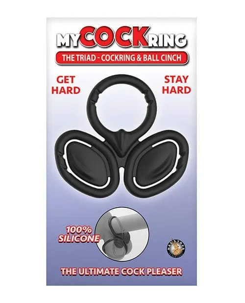 My Cock Ring The Triad Cockring & Ball Cinch – Black