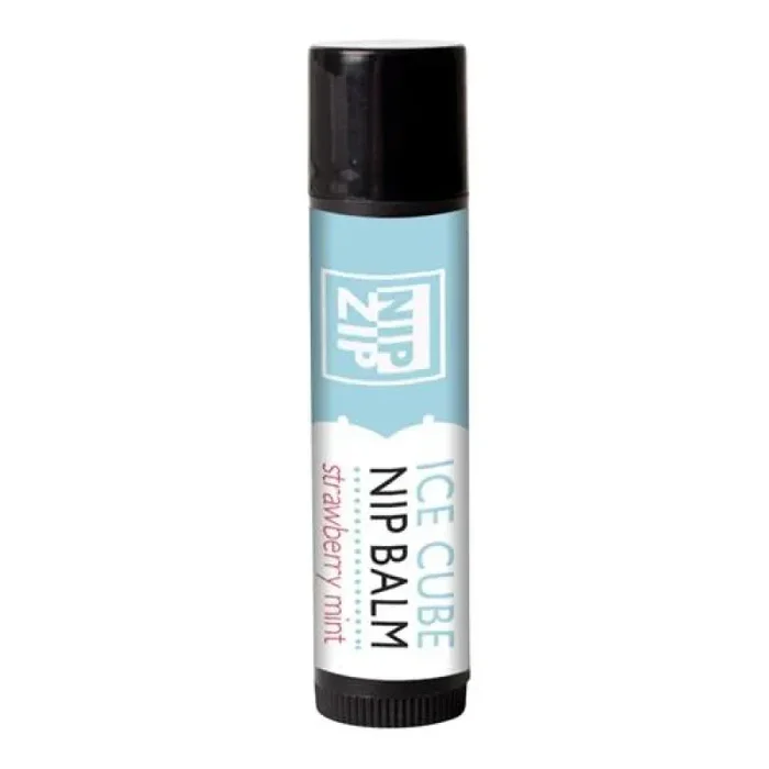 Nip Zip Ice Cube Nip Balm – Strawberry Mint – Tube Carded