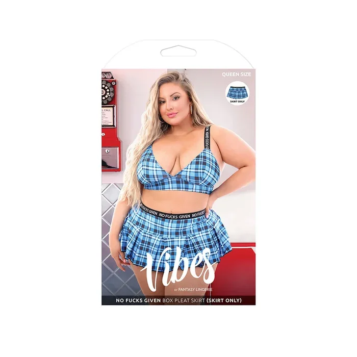 No Fucks Given Box Pleat Skirt – Queen Size Boxed