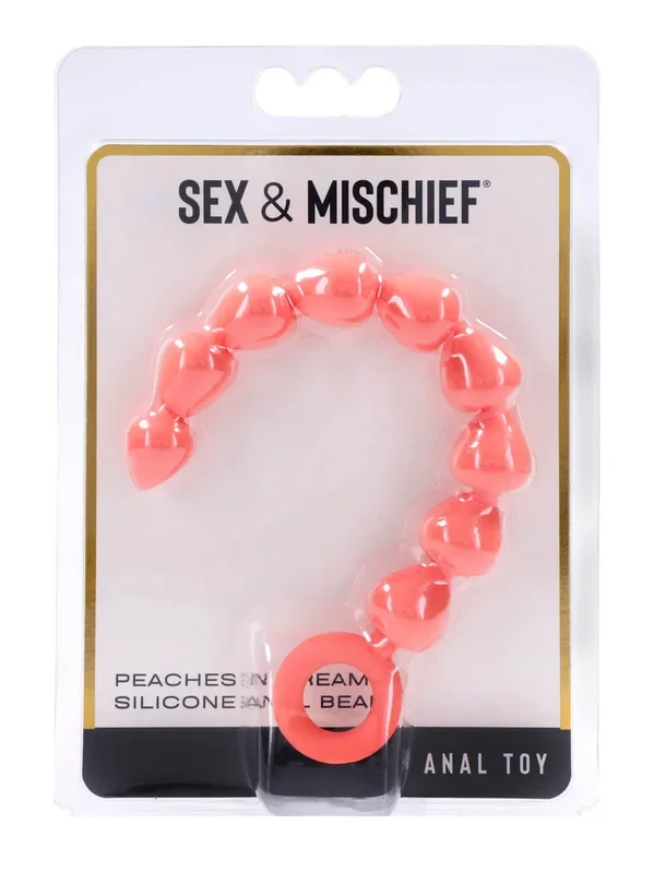 Peaches N Creame Silicone Anal Beads Peach