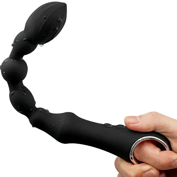 Prostate Massager Anal Beads Vibrator G-Spot Large Butt Plug Dildo Men Sex Toy