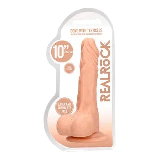 Realrock Dong With Balls Realistic Cock 10″ by Shots