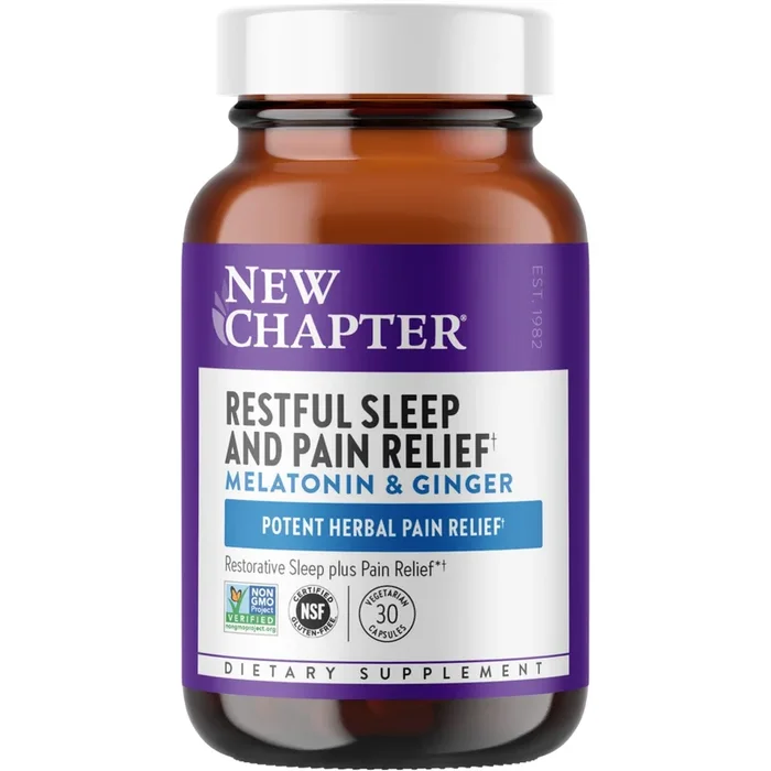 Restful Sleep and Pain Relief, Melatonin & Ginger Sleep Supplement