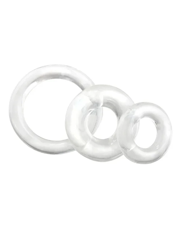 Set of 3 Clear Cock Rings