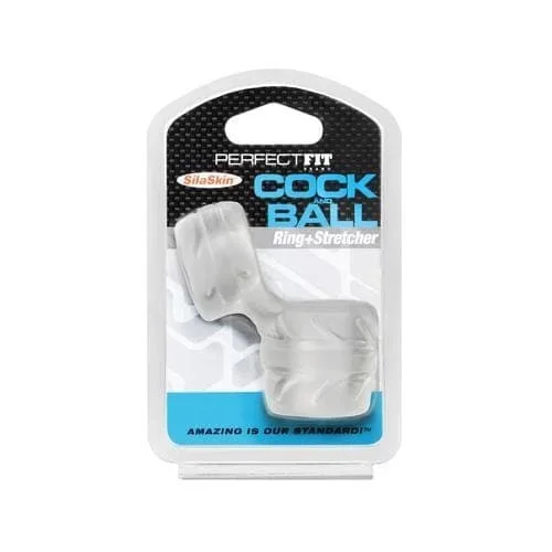 Silaskin Cock and Ball Ring and Stretcher – Clear