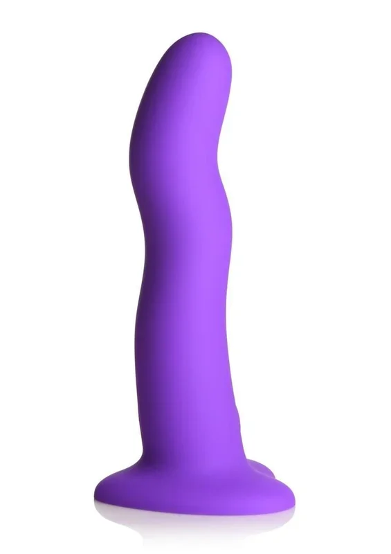 Simply Sweet 21x Vibrating Wavy Rechargeable Silicone Dildo with Remote