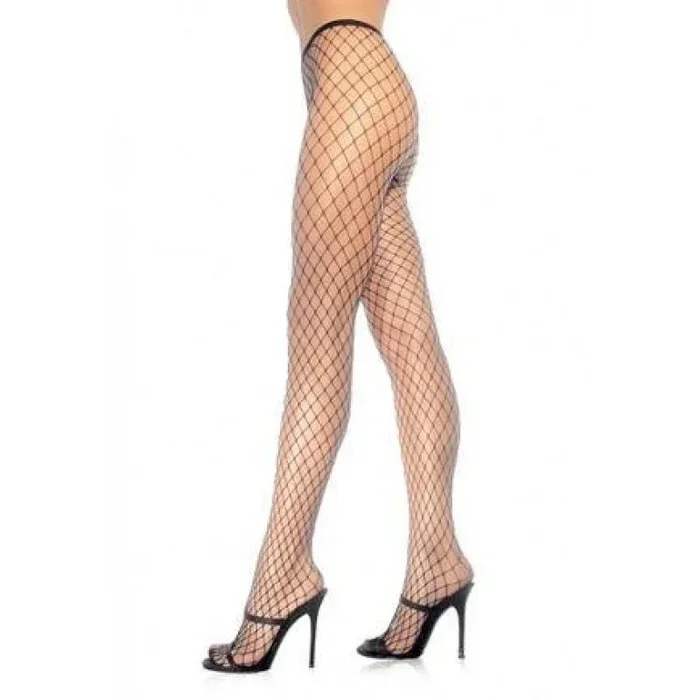 Spandex Diamond Net Pantyhose – Black