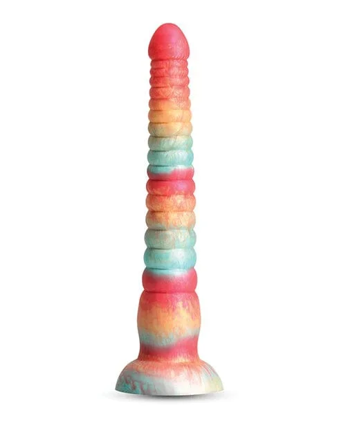 Stacked 9″ Dildo in Red/Gold