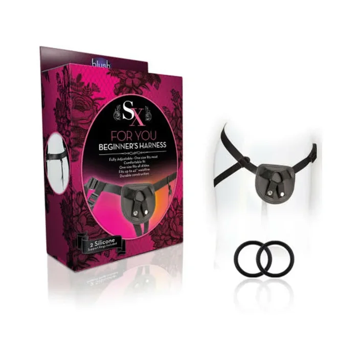 SX For You Adjustable Faux Leather Beginner’s Harness Black