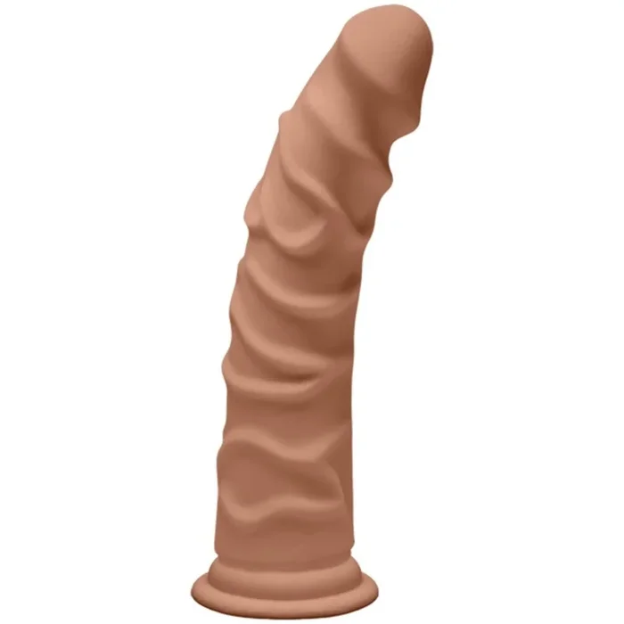 The D Ragin’ D Dual Density Ultraskyn Dildo Brown 8 Inch