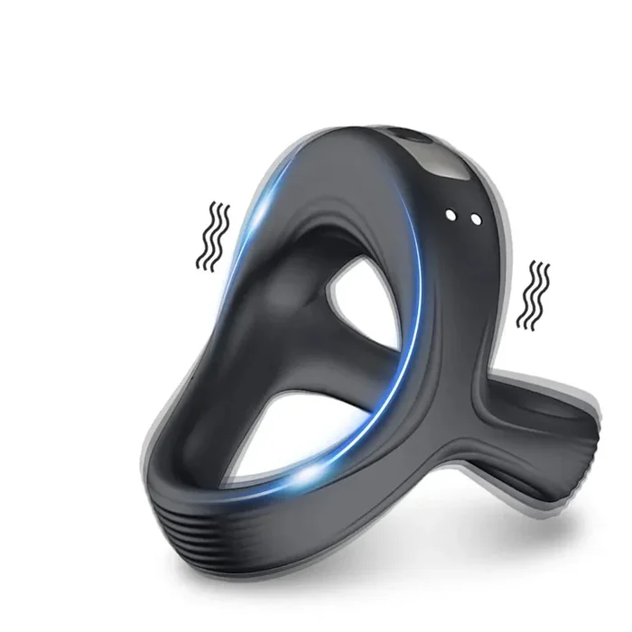 Versatile 3-in-1 Vibrating Penis Ring Male Sex Device with 10 Vibration Modes