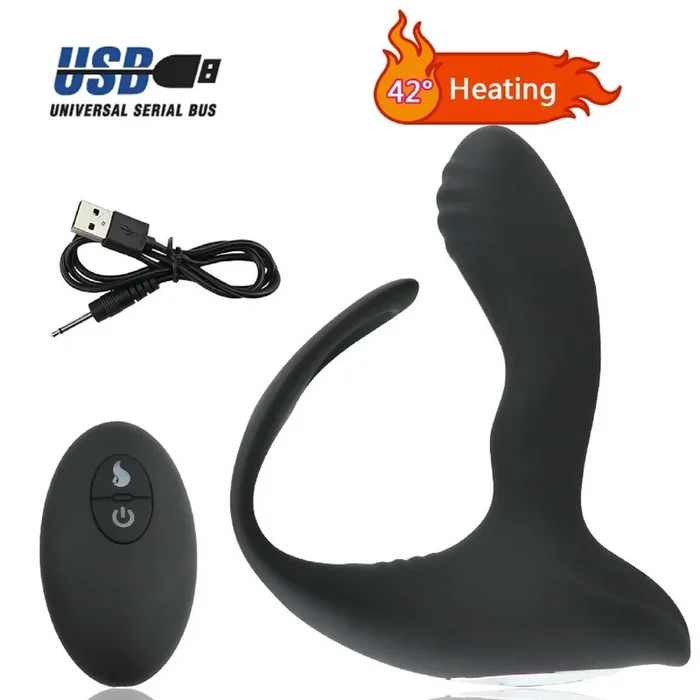 Vibrating Prostate Massager Remote Male Anal Butt Plug Vibrator Mens USB Sex Toy