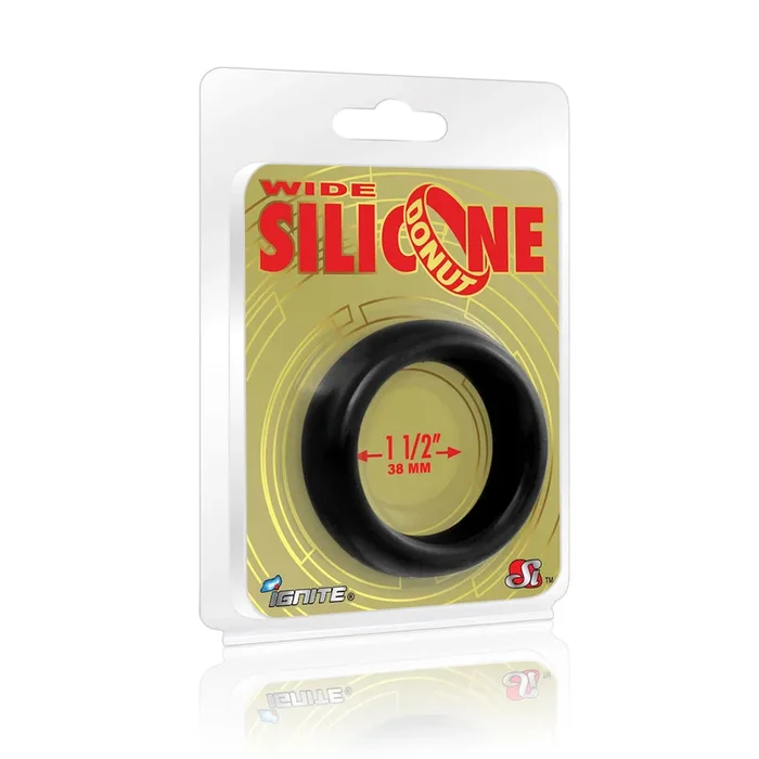 Wide Silicone Donut-Black 1.5″