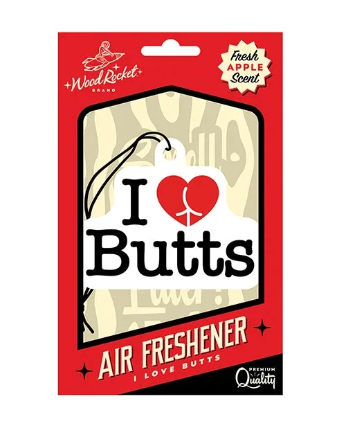 Wood Rocket “I Love Butts” Air Freshener